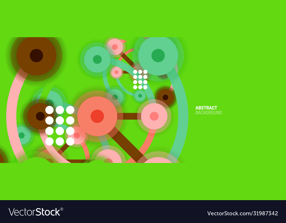Flat style geometric abstract background round Vector Image Flat style geometric abstract background round