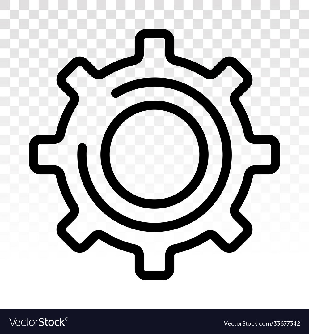 Gears setting cogs flat icon for apps and websites vector image Gears setting cogs flat icon for apps and websites