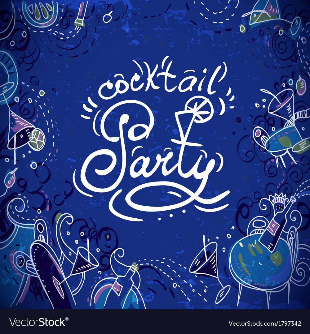 invitation card to cocktail party royalty free vector image
