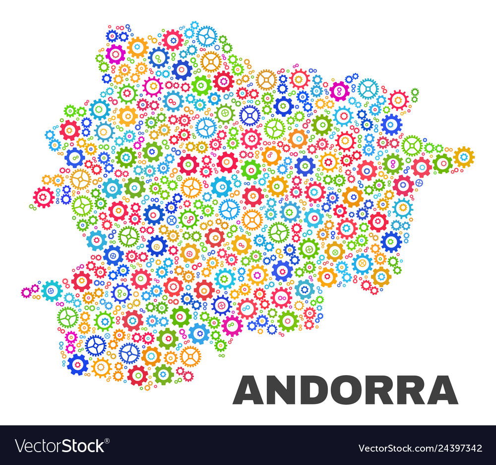 Mosaic andorra map of cog elements