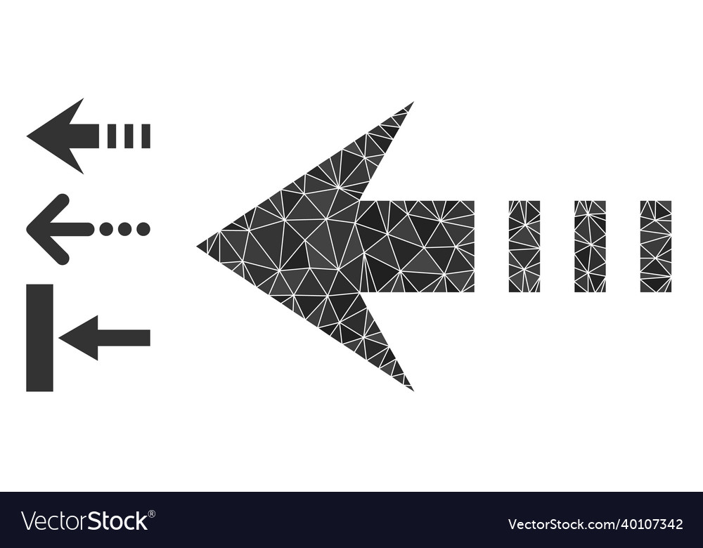 Polygonal send left icon and similar icons Vector Image Polygonal send left icon and similar icons