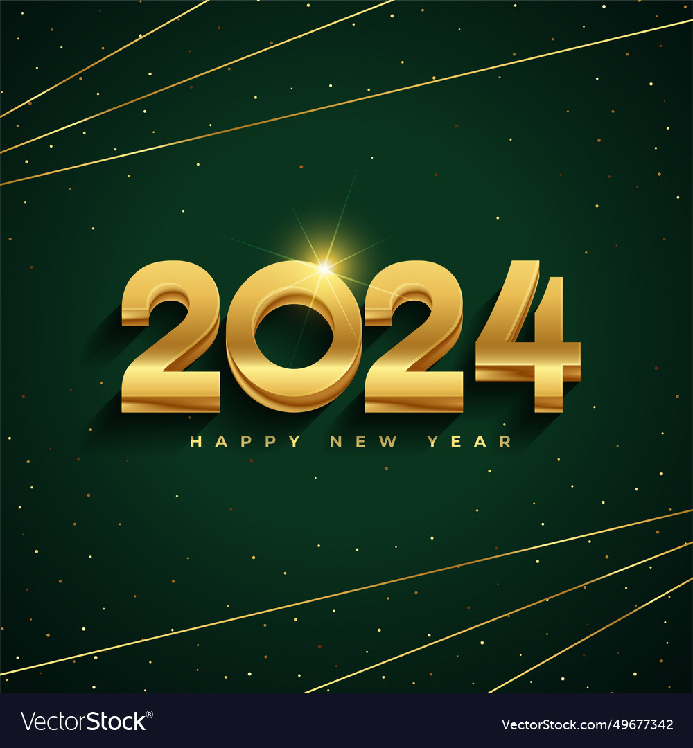 Realistic 2024 new year event background Vector Image