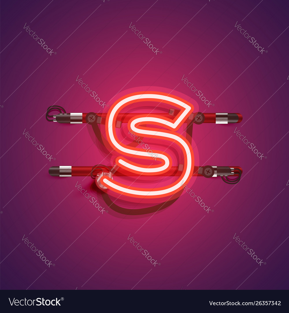 Realistic neon character with wires and console vector image Realistic neon character with wires and console
