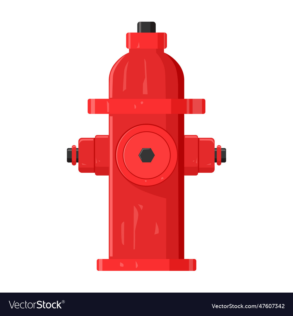 Red fire hydrant realistic isolated on white Vector Image