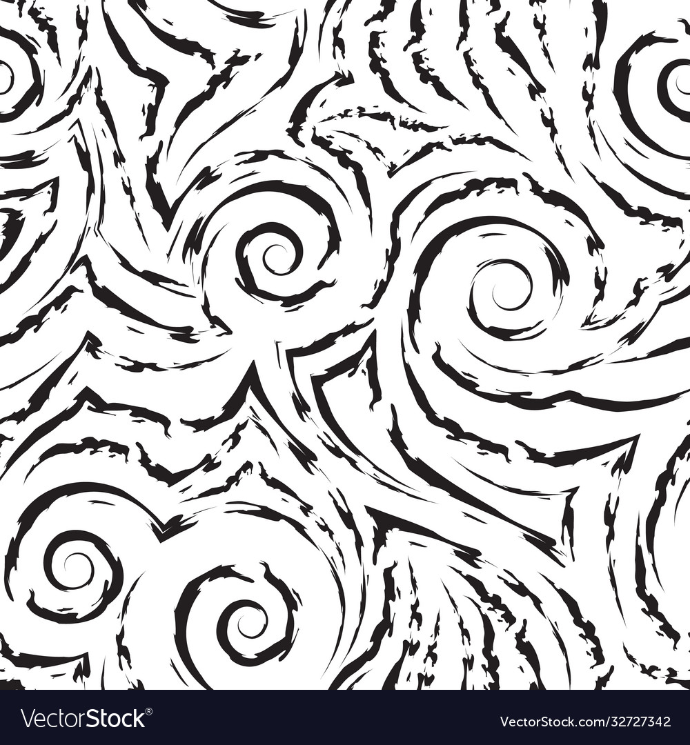 Seamless pattern in black color isolated