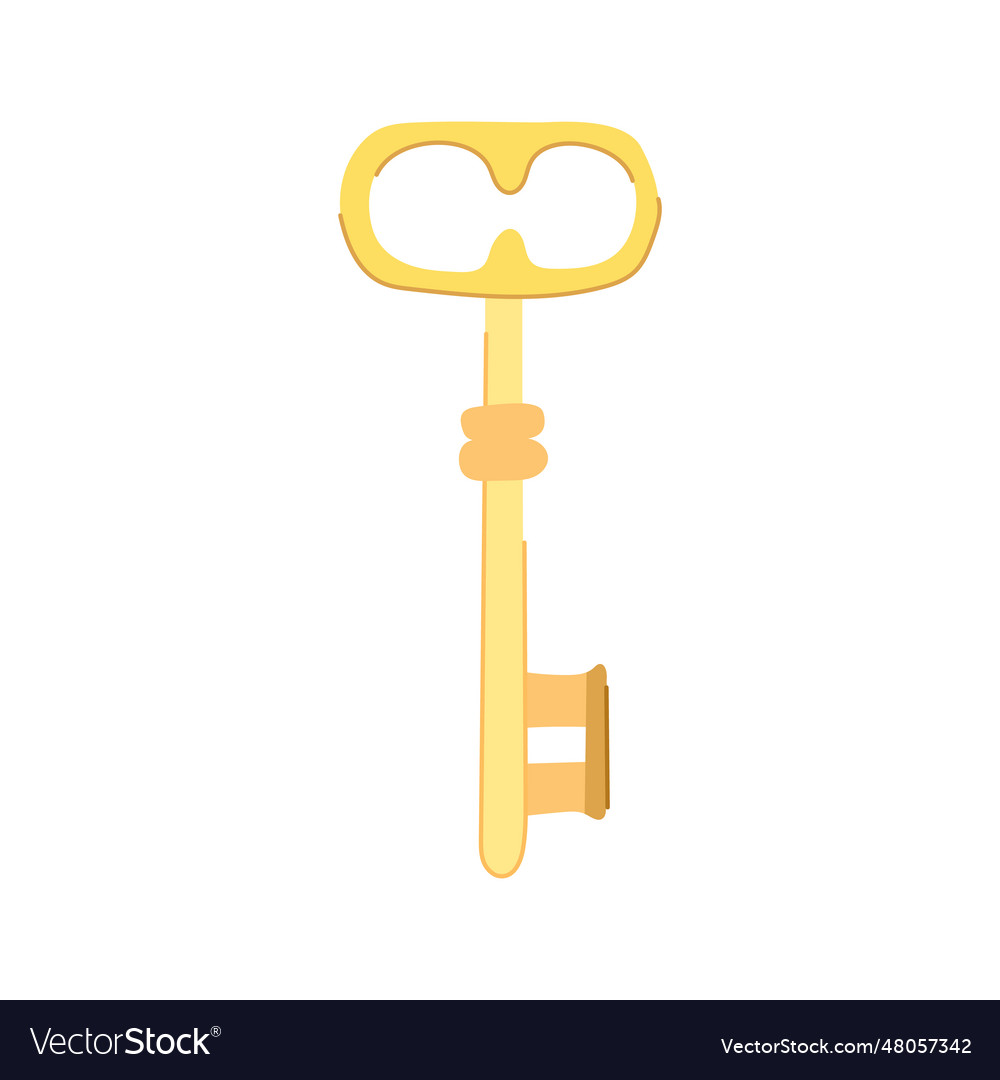 Shape key vintage cartoon Royalty Free Vector Image