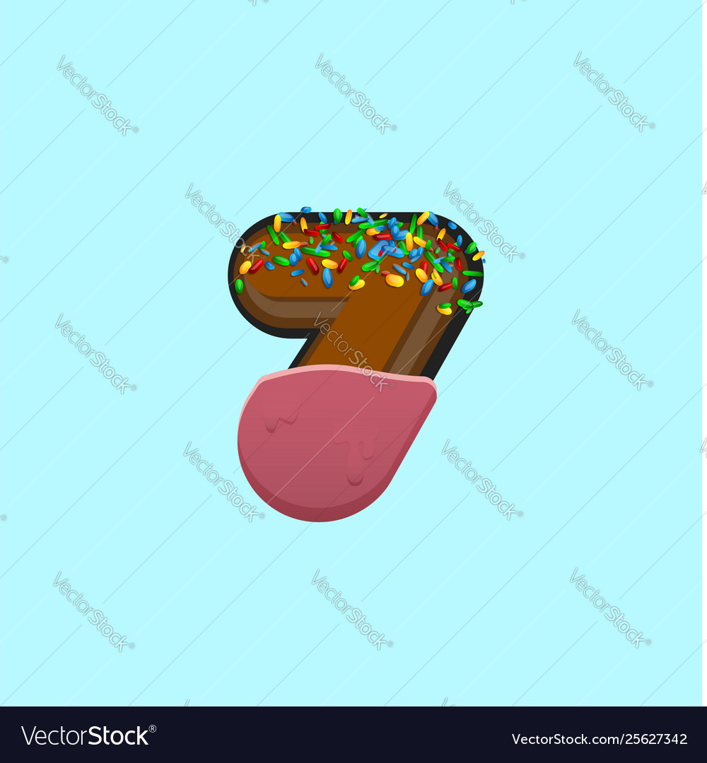 Sweet character from a fontset vector image Sweet character from a fontset