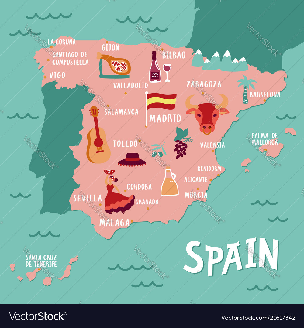 tourist-map-spain-travel-royalty-free-vector-image