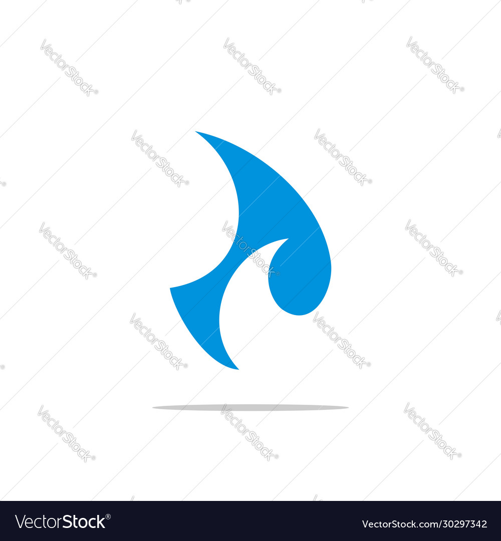 Wave shark fin logo template design eps