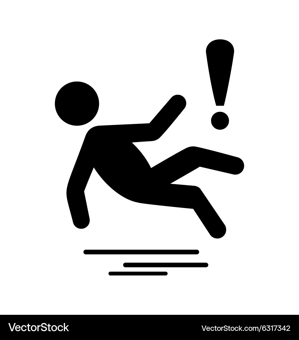 Winter caution danger information slippery surface