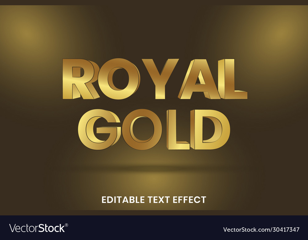3d gold text style effect