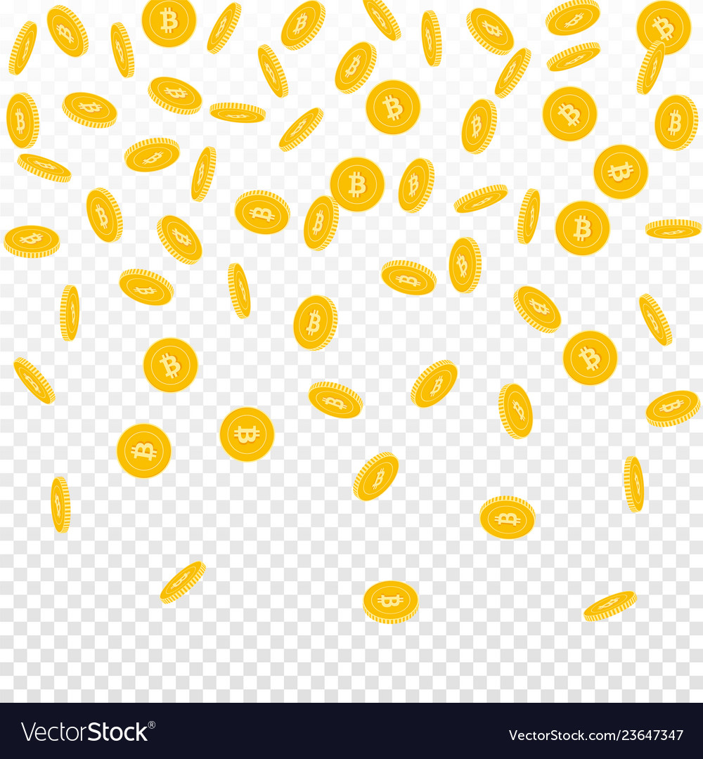 Bitcoin Falling Coins Scatter