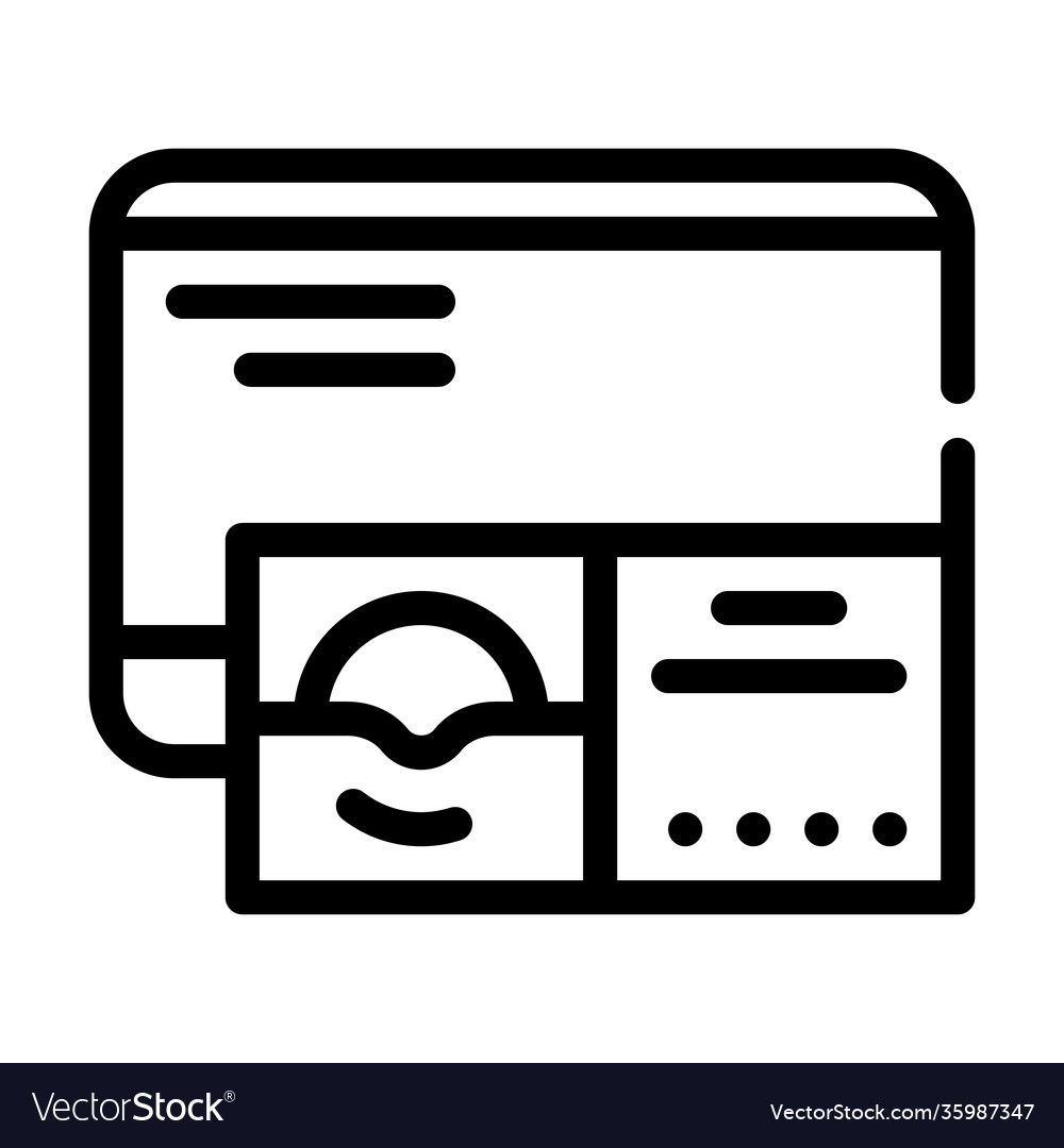 Disc with operating system line icon vector image Disc with operating system line icon