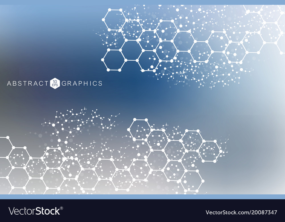 Geometric abstract background with connected line