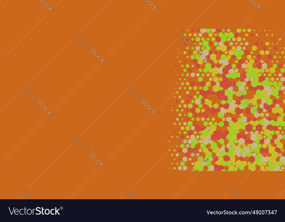 Geometric multi size hexagon with color