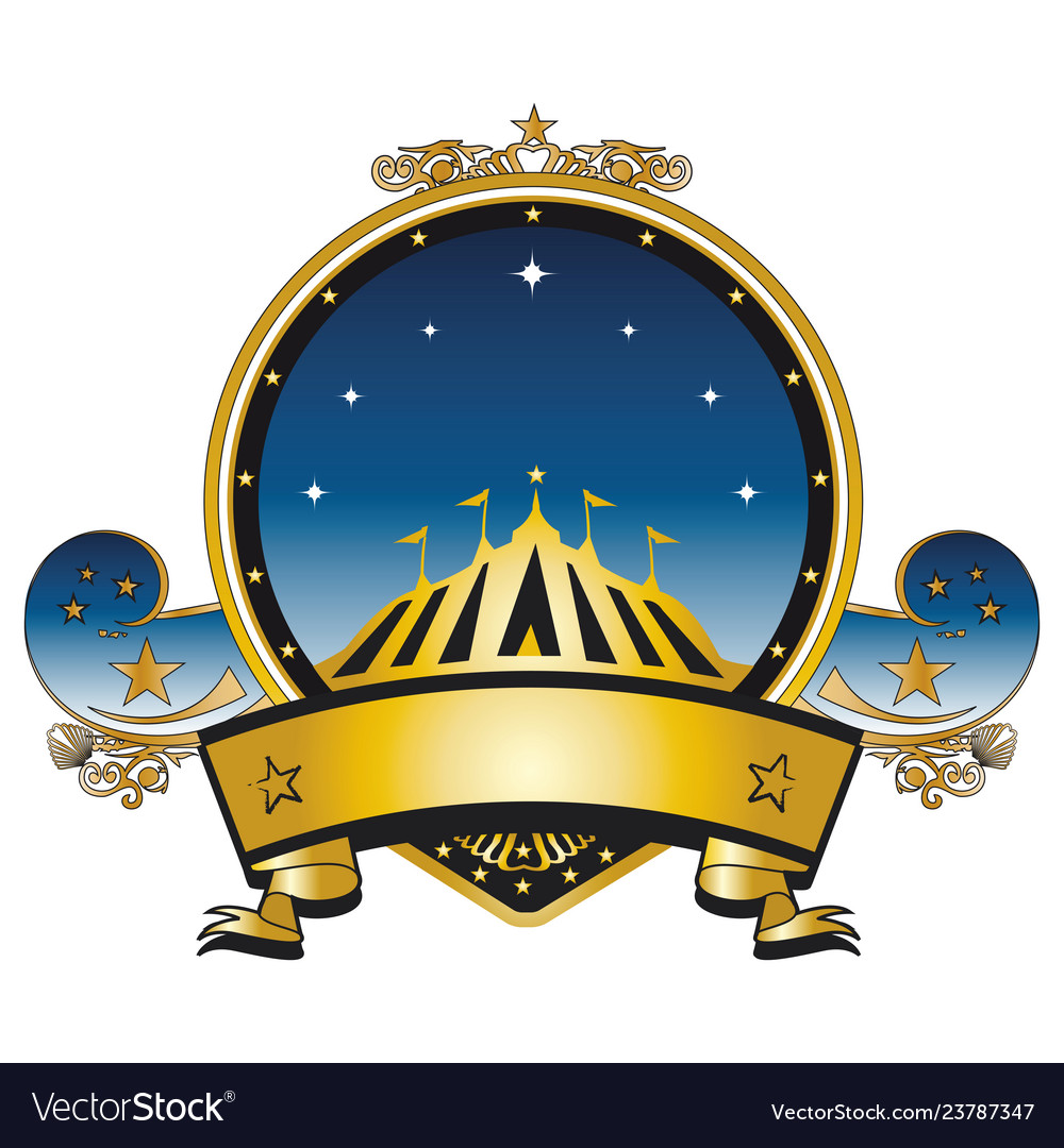 Gold Circus Stamp Royalty Free Vector Image - Vectorstock