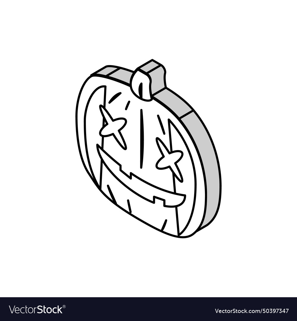 Halloween pumpkin cute isometric icon