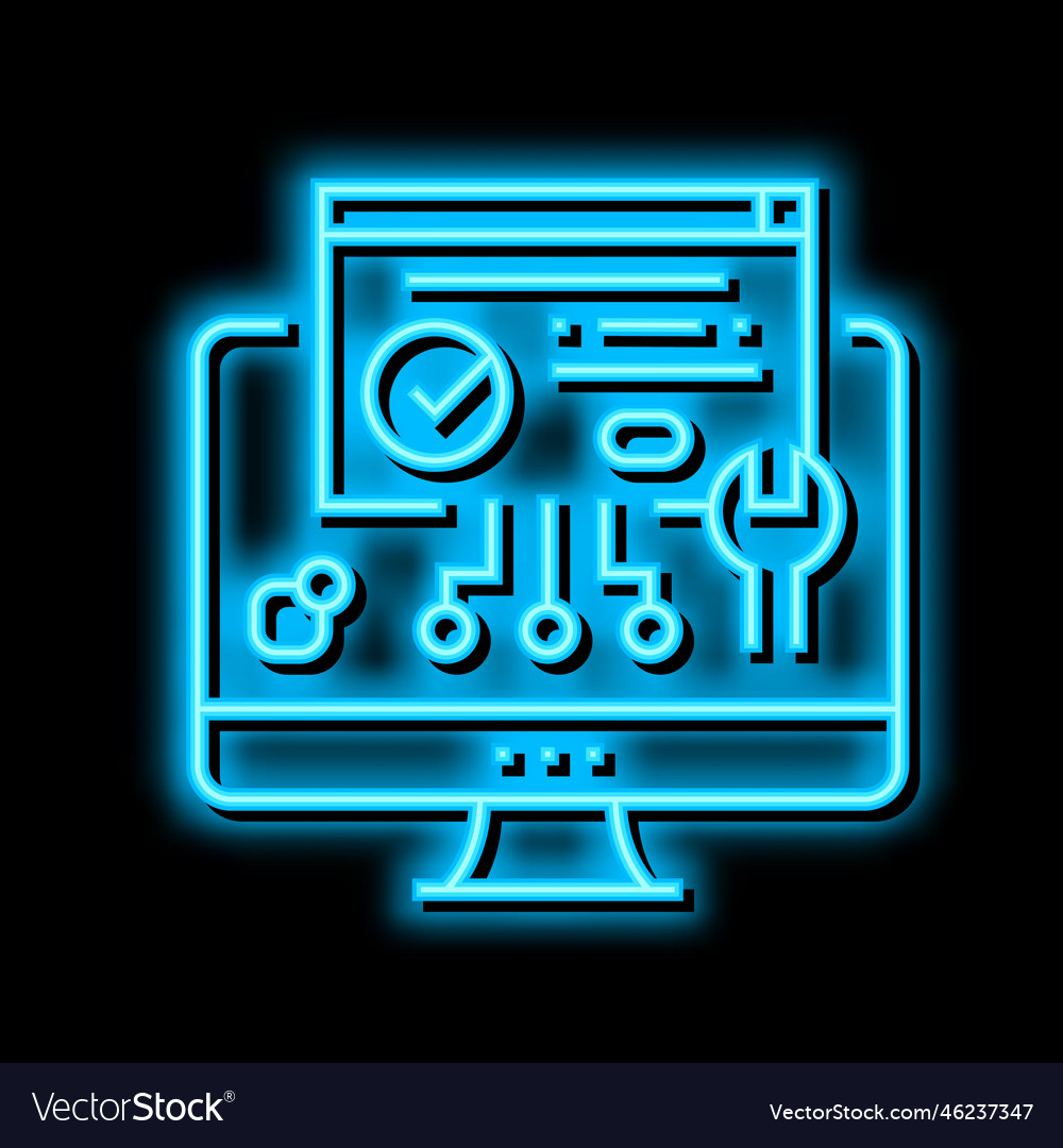 Plugin program neon glow icon