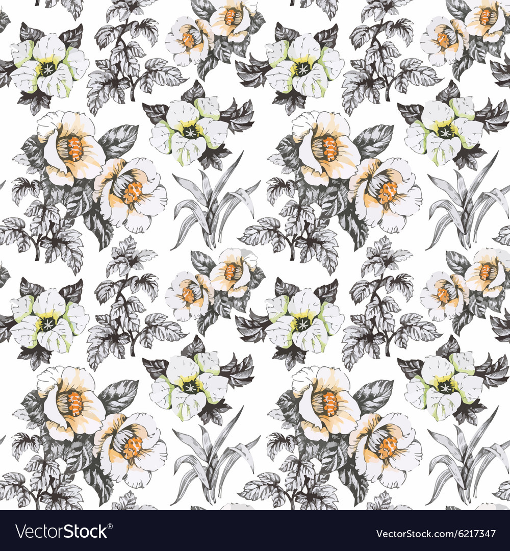 Seamless pattern with beautiful flowers