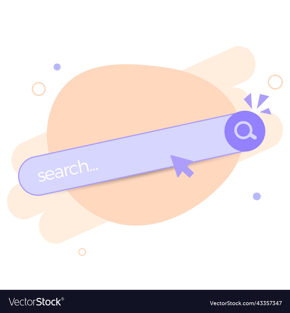 Search bar template for website navigation vector image Search bar template for website navigation