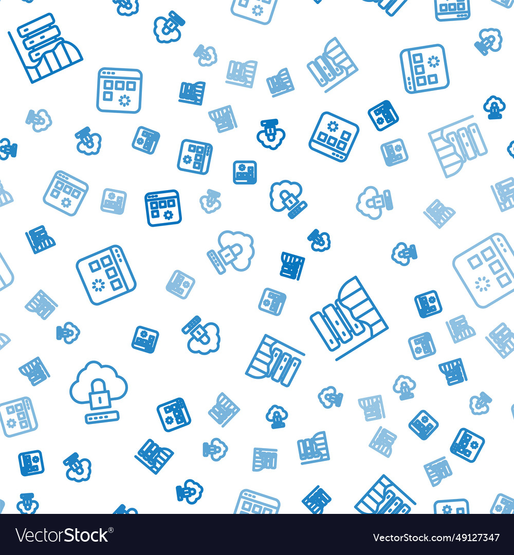 Zeile Cloud Computing Lock Server Daten Web vector image Zeile Cloud Computing Lock Server Daten Web