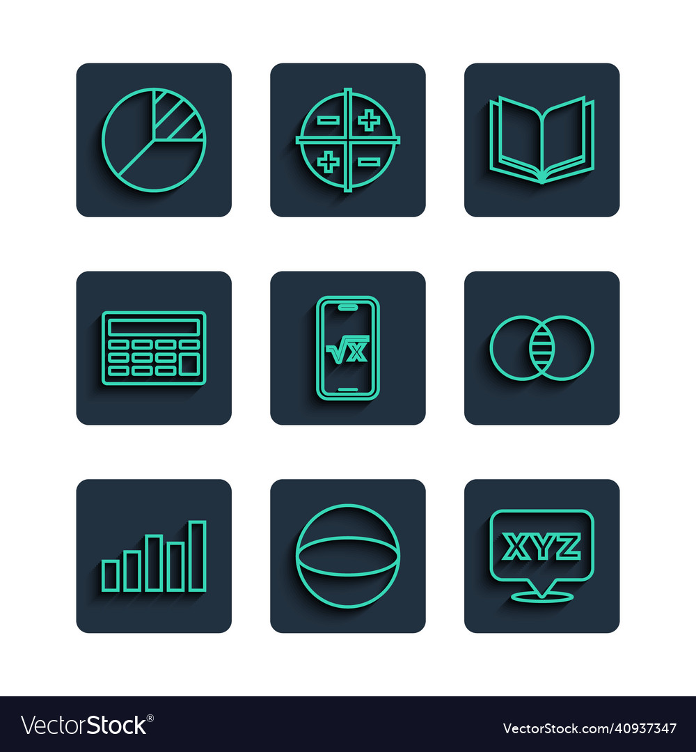 Set line graph schedule chart diagram vector image Set line graph schedule chart diagram