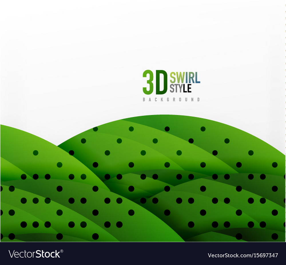 Swirl and wave 3d effect objects abstract