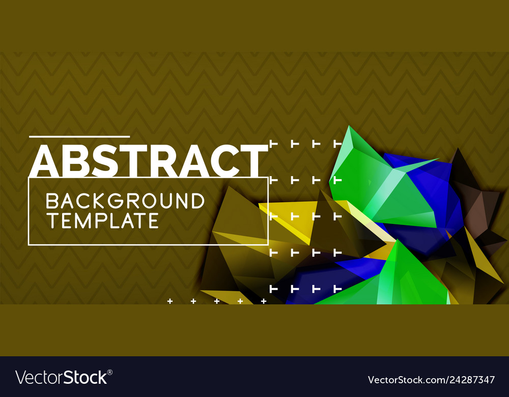 Triangular 3d geometric shapes background vector image Triangular 3d geometric shapes background