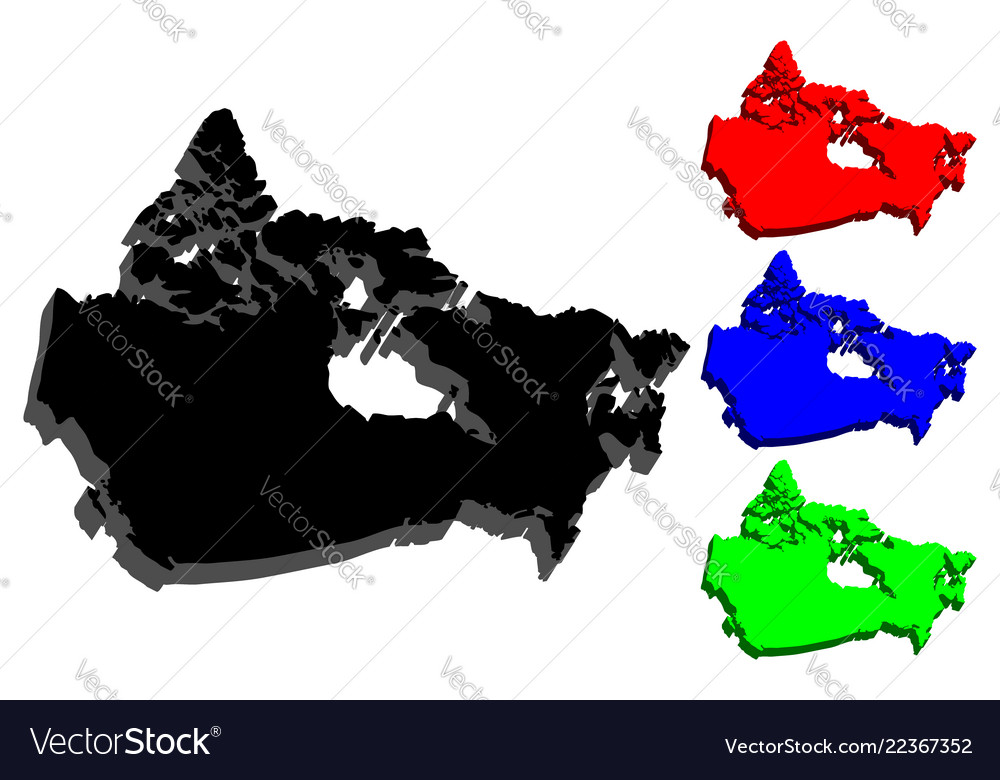 3d map of canada