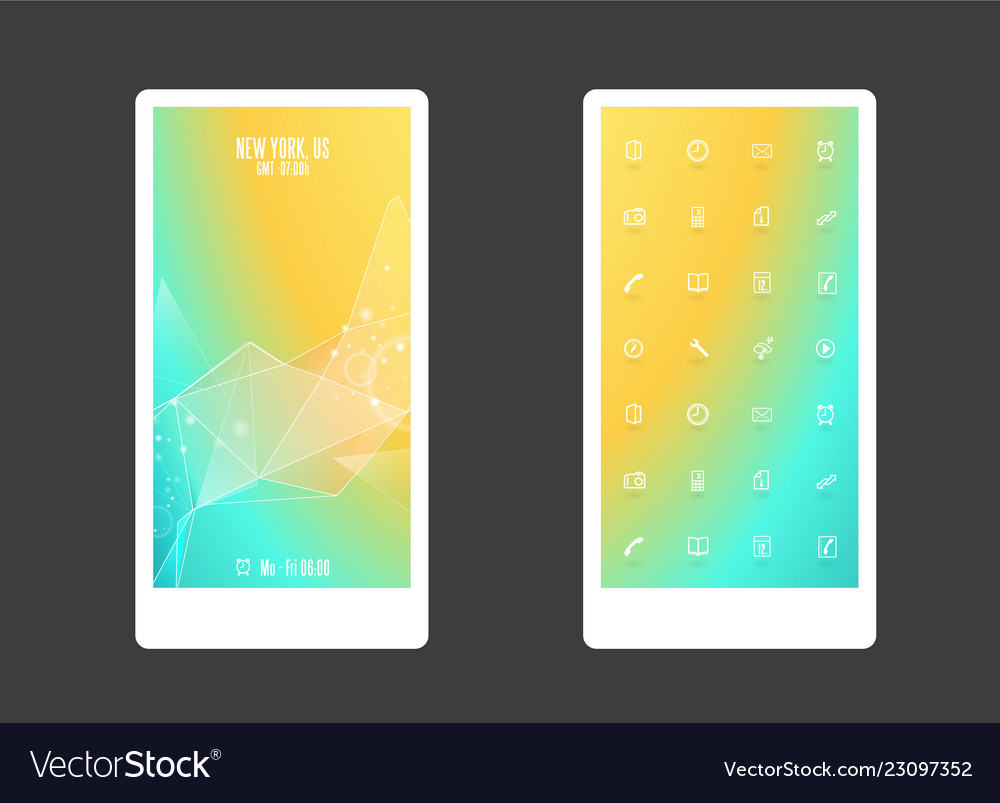 Abstract colored background with different shapes