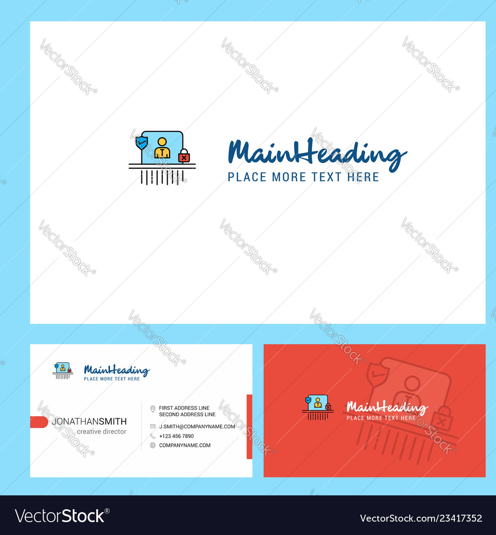 Avatar Logo Design mit Tagline vorne und hinten vector image Avatar Logo Design mit Tagline vorne und hinten