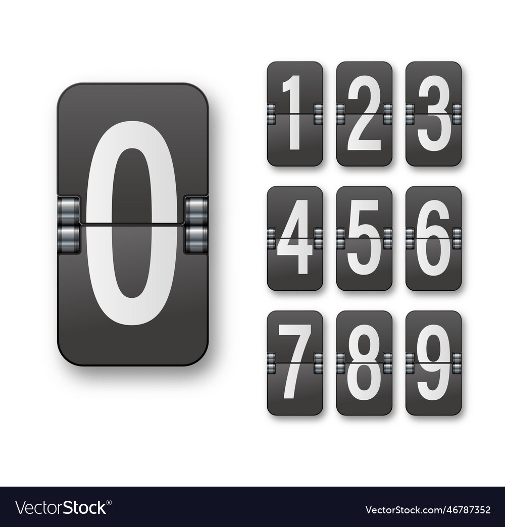 Clock countdown display set numbers flip watch