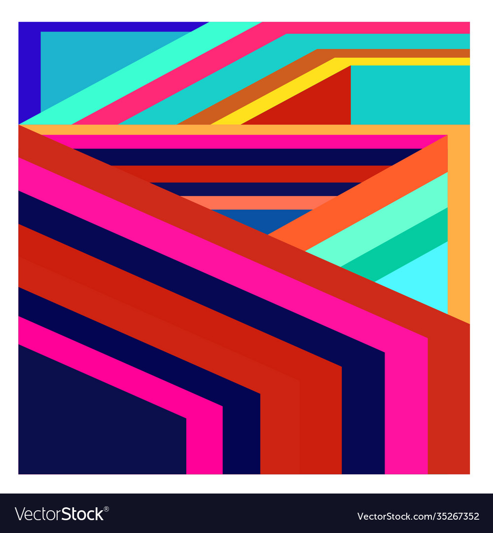 Colorful geometric and curve background pattern