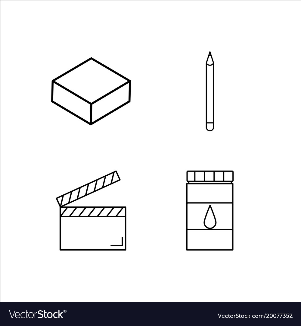 Design and studio simple linear icon setsimple