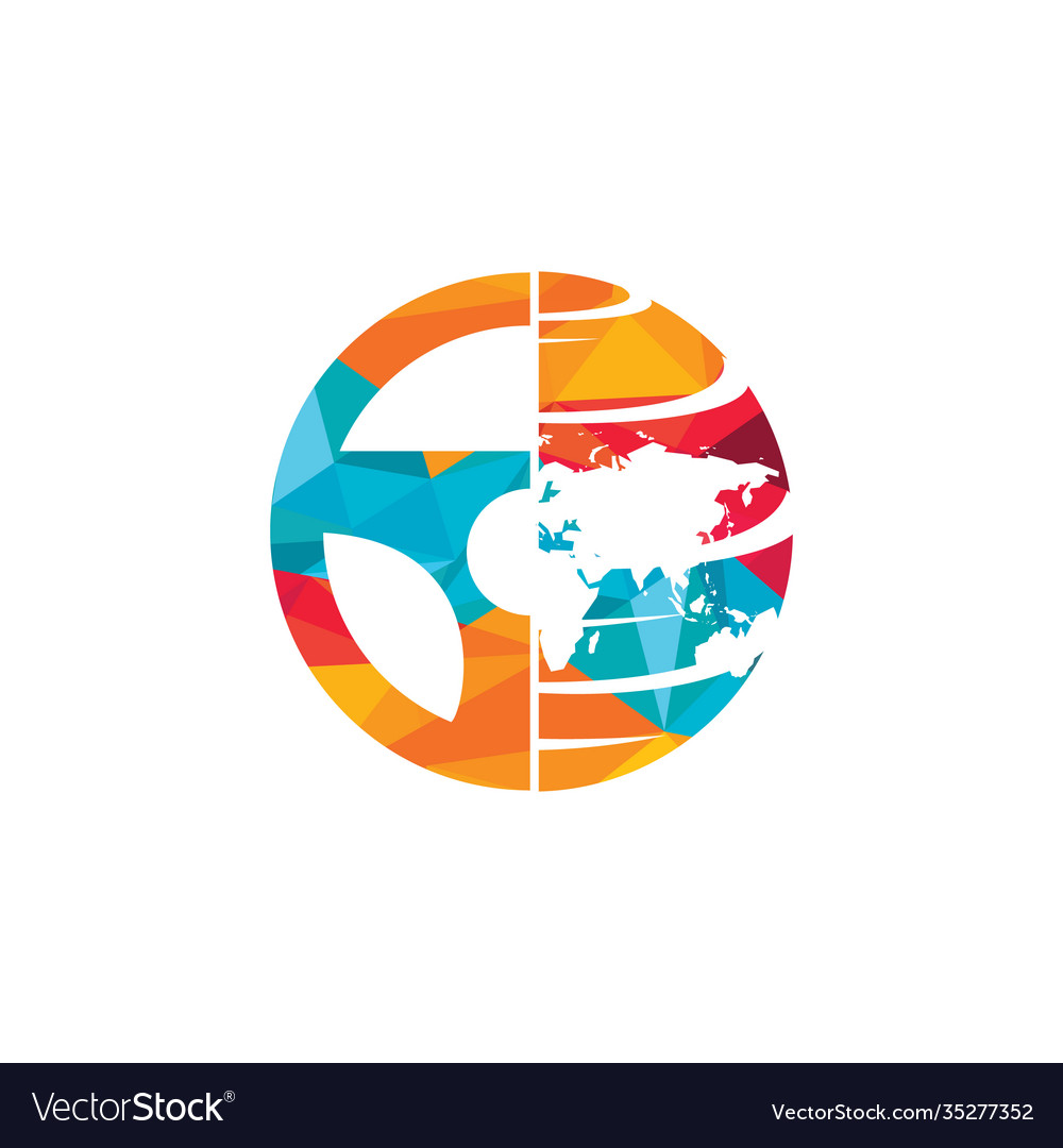 Drive world logo design Royalty Free Vector Image