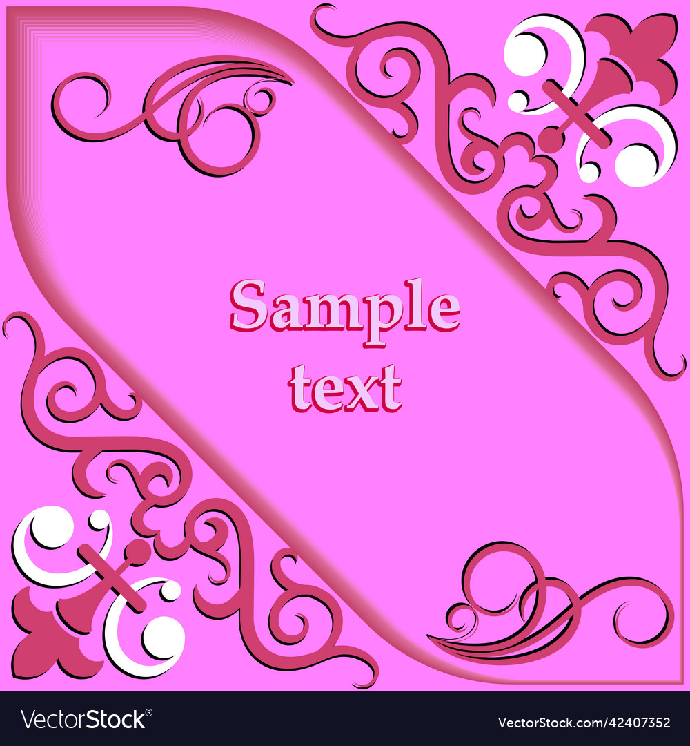 Frame for text with a pattern in arabic asian