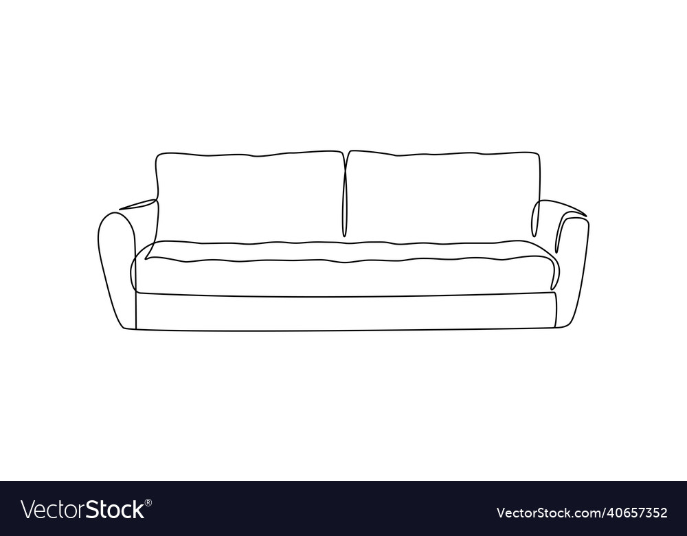 Furniture sofa for home interior in hygge style Vector Image