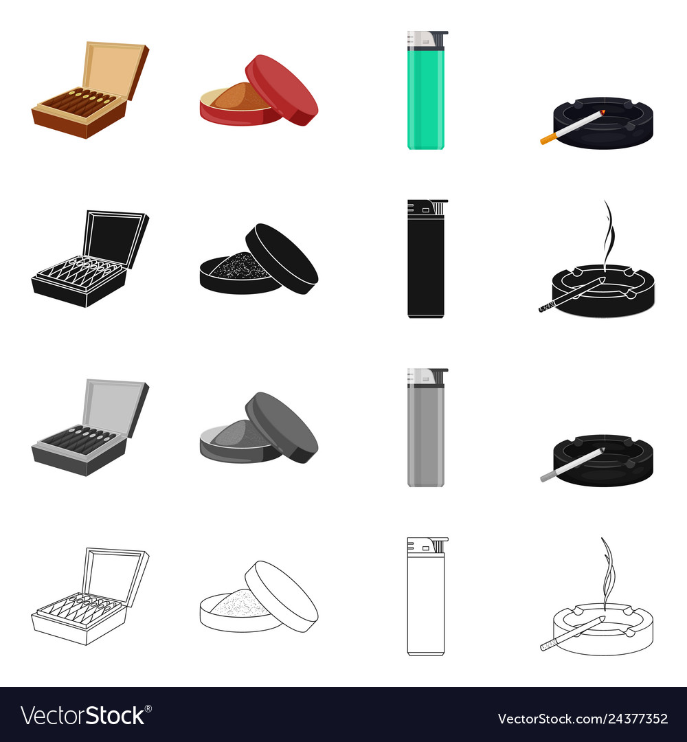 Isolated object of refuse and stop logo set vector image Isolated object of refuse and stop logo set