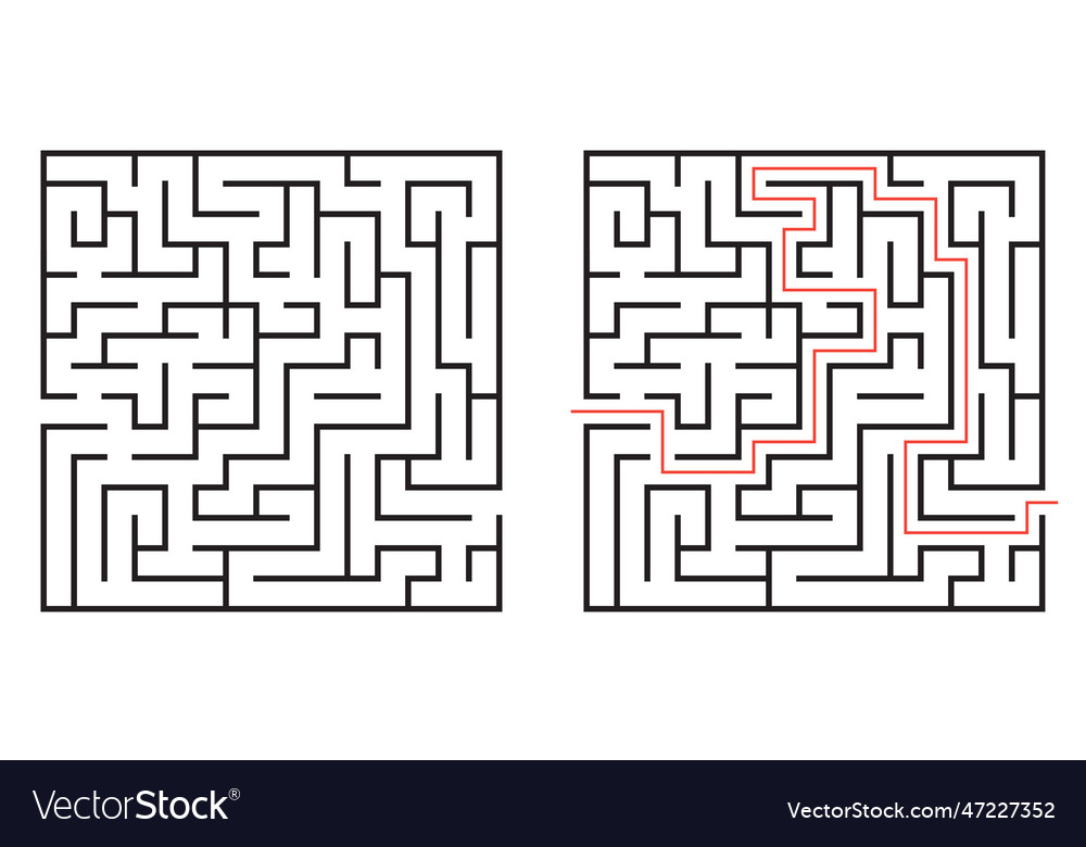 Labyrinth game maze or puzzle design find way vector image Labyrinth game maze or puzzle design find way