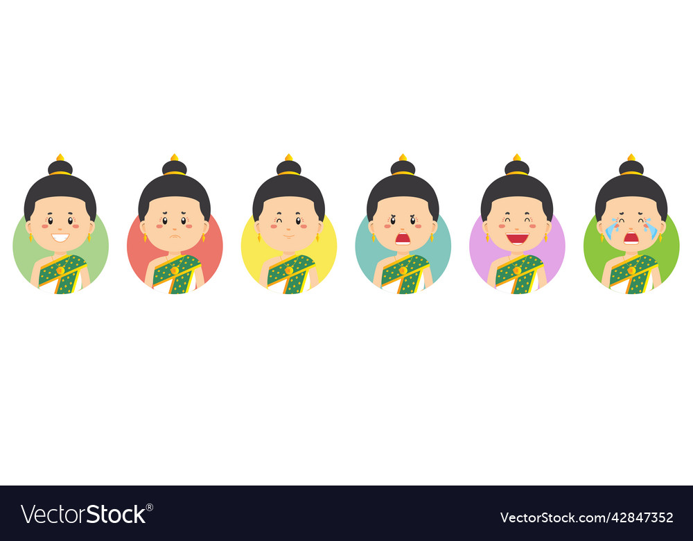 Laos avatar with various expression