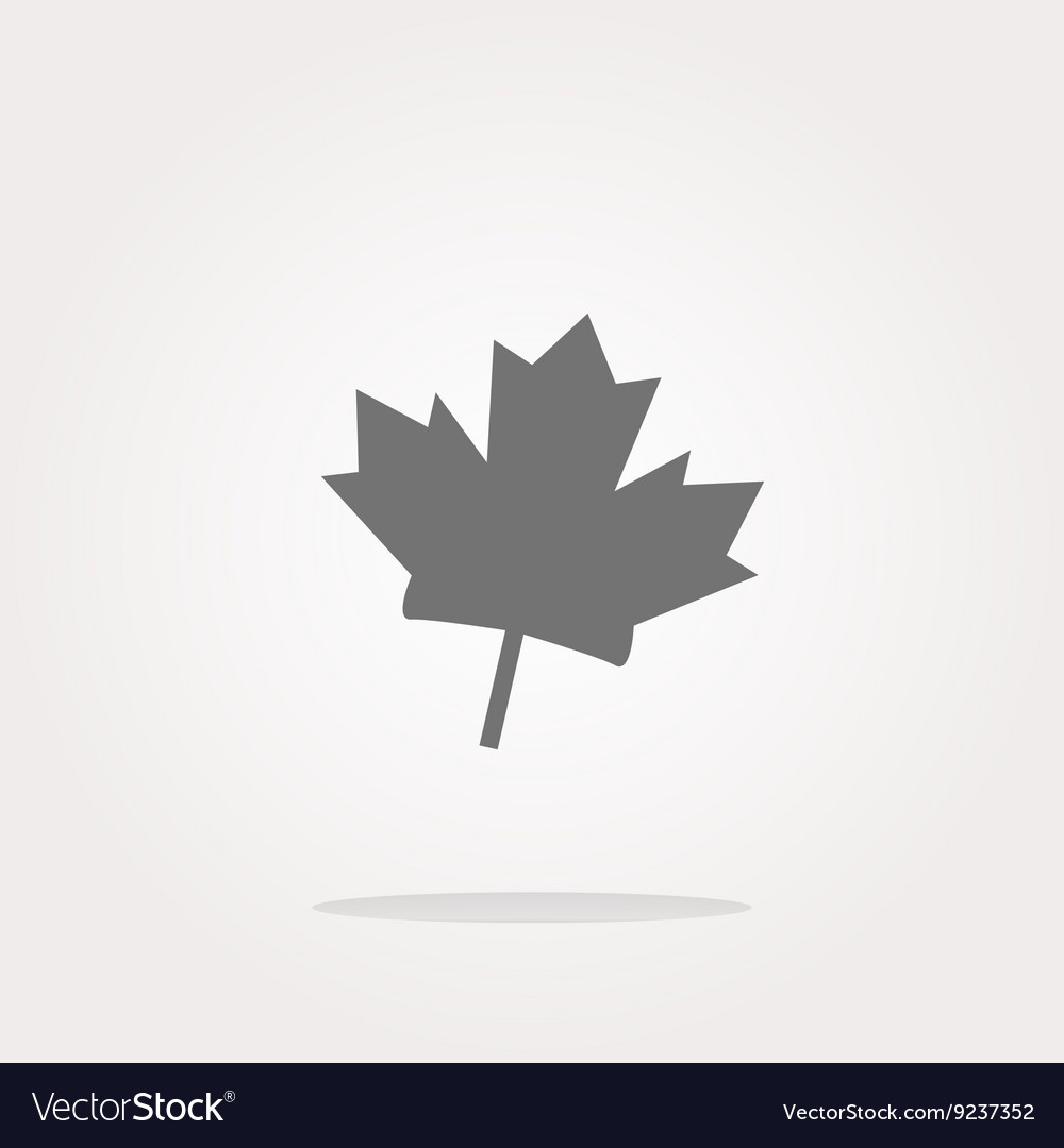 Maple leaf icon glassy web button