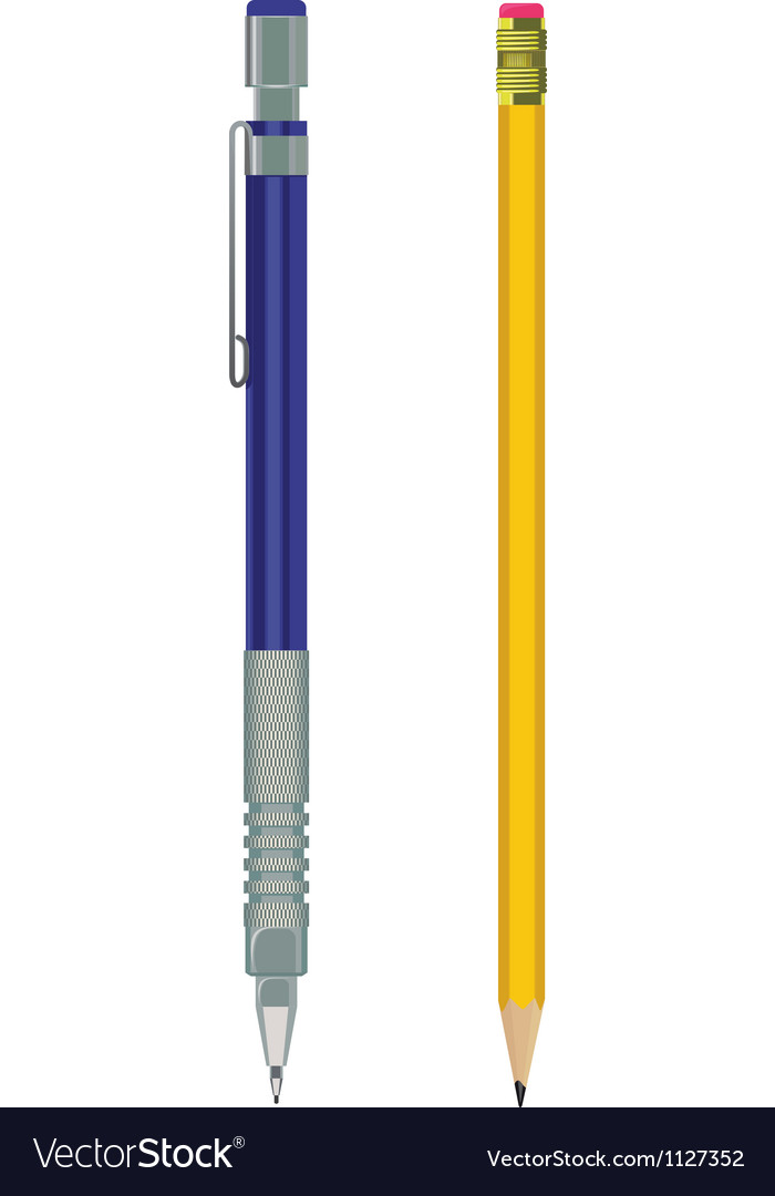 Pencil and automatic pencil Royalty Free Vector Image