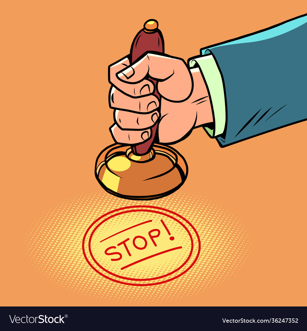 Stop Sign with Stamp