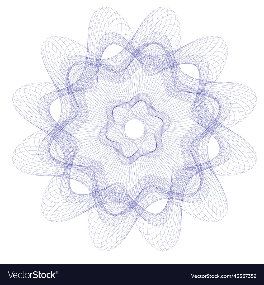 Watermark guilloche rosetta design Royalty Free Vector Image