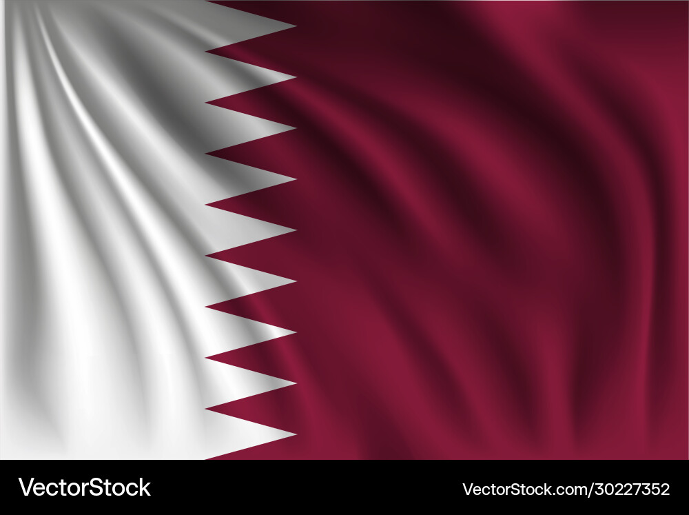 Waving qatar Royalty Free Vector Image - VectorStock