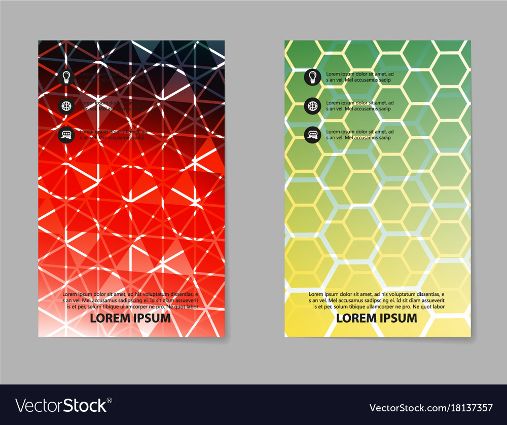 Abstract composition business card set box block