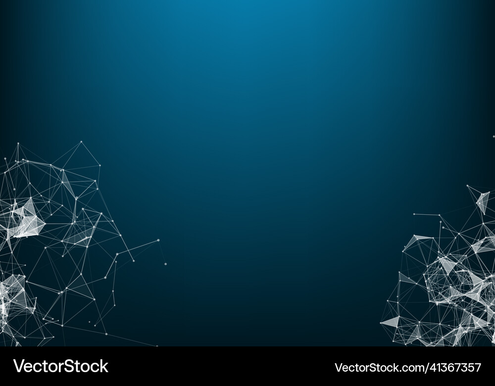 Abstract polygonal space low poly dark background Vector Image