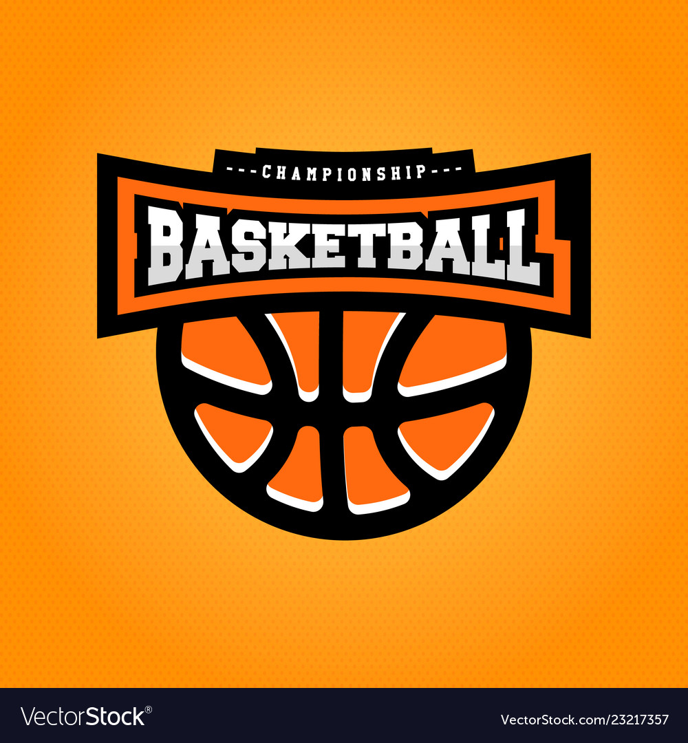 Basketball championship logo design. Graphic design for t-shirt and print  media. Vector and illustration. Stock Vector