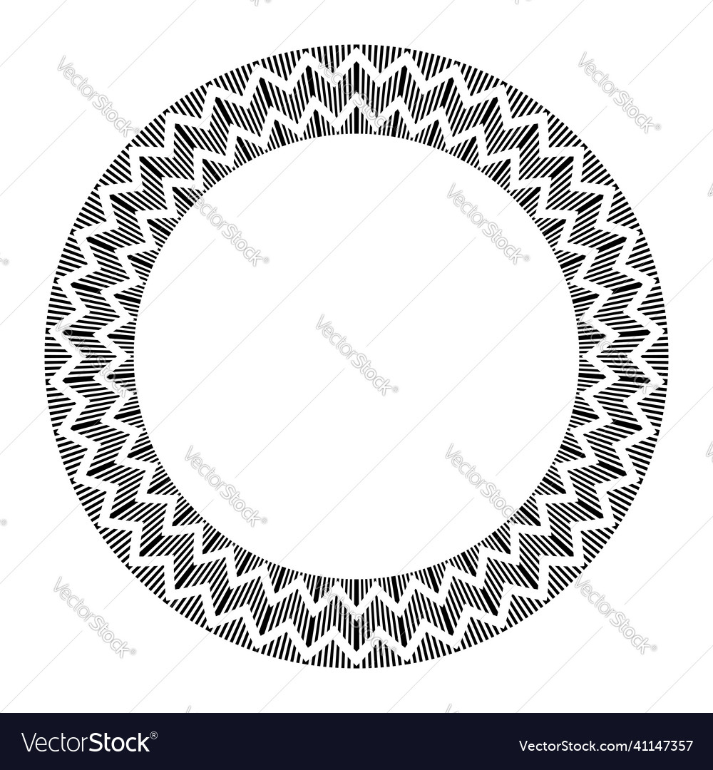 Circle pattern for round frame vector image Circle pattern for round frame