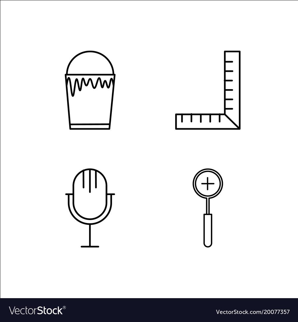 Design and studio simple linear icon setsimple